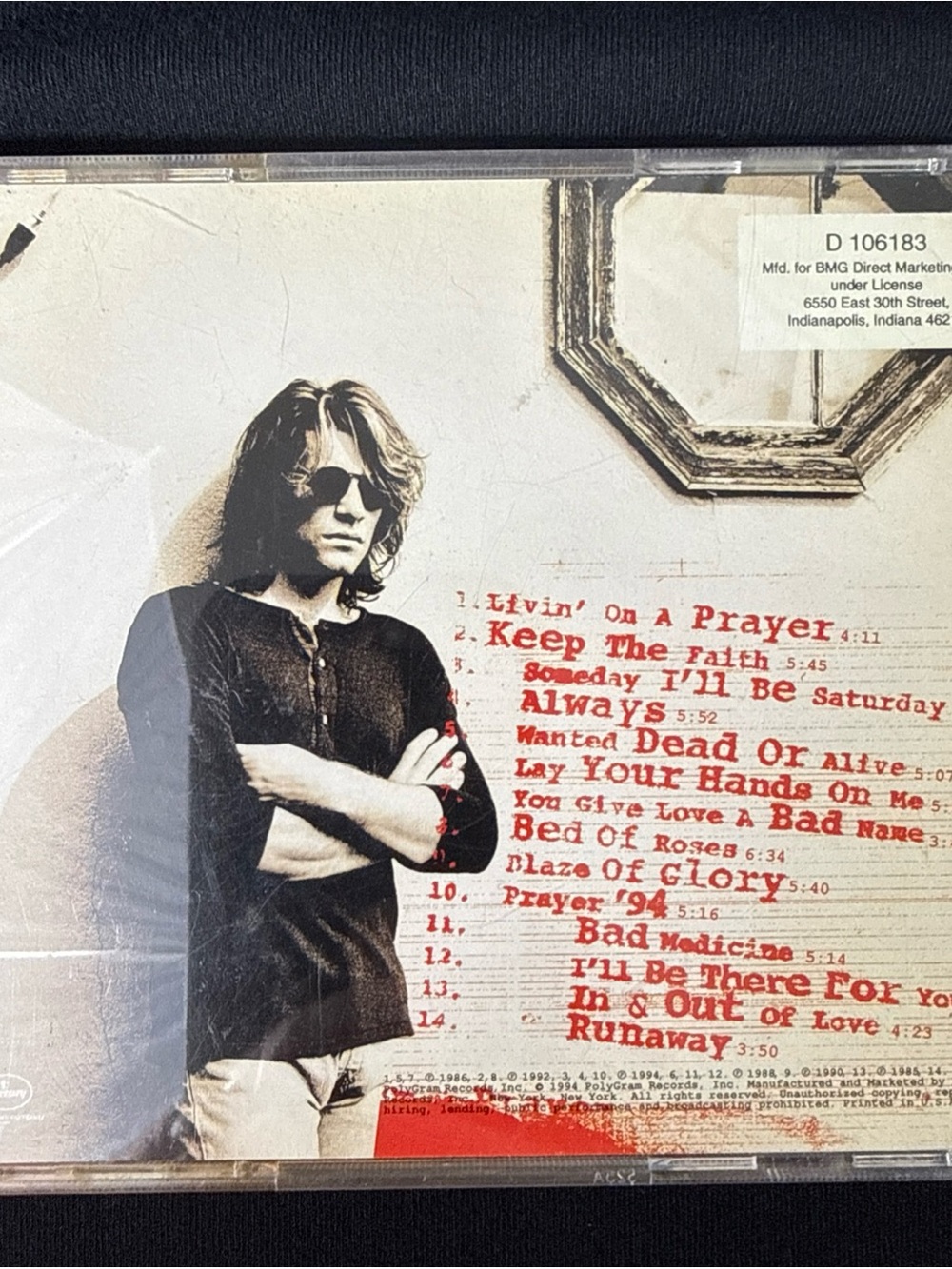 BON JOVI Cross Road (Music CD, 1994) WORKS - Picture 4 of 4